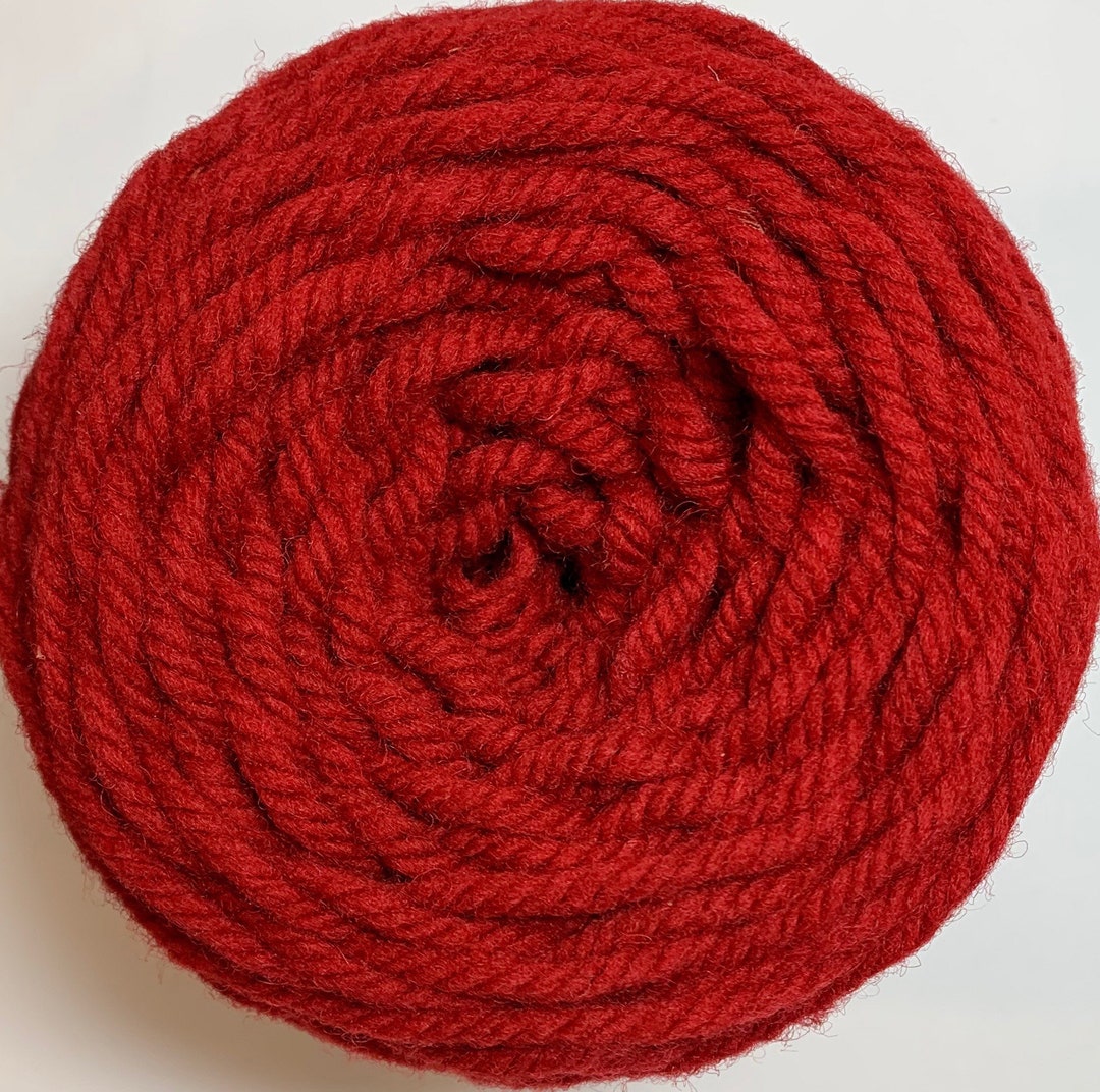 Red Rug Wool Yarn Mill Dyed 1101STW Excellent for Oxford Etsy