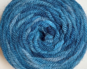 Hand Dyed Blue Variegated Rug Wool Yarn- #2506STW - For use with the Oxford Punch Regular Needle