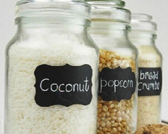 56 piccola elegante etichetta di lavagna, lavagna Craft cucina, Jar organizzatore etichette lavagna gesso bordo adesivi nero, etichetta autoadesiva