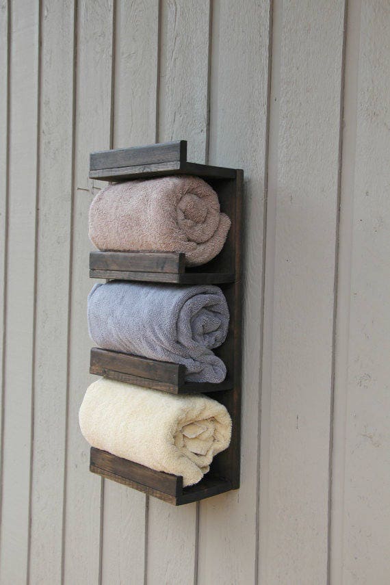 2-Tier Wall Mounted Towel Rack Bathroom Organizer Storage Stand w