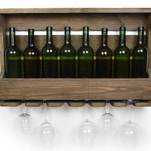 Large Wine racks, Wine Rack Shelf Wall Bar, Distressed Wine Rack, Housewarming Gift, Rustic Wine Rack, Wedding Gift, Anniversary