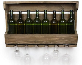 Large Wine racks, Wine Rack Shelf Wall Bar, Distressed Wine Rack, Housewarming Gift, Rustic Wine Rack, Wedding Gift, Anniversary