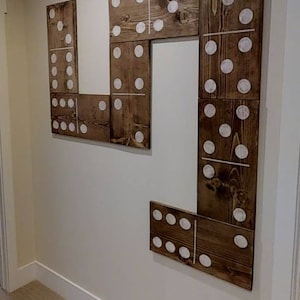 21 inch Giant dominoes wood wall art, Domino Wall Sign, Game Room or Man Cave
