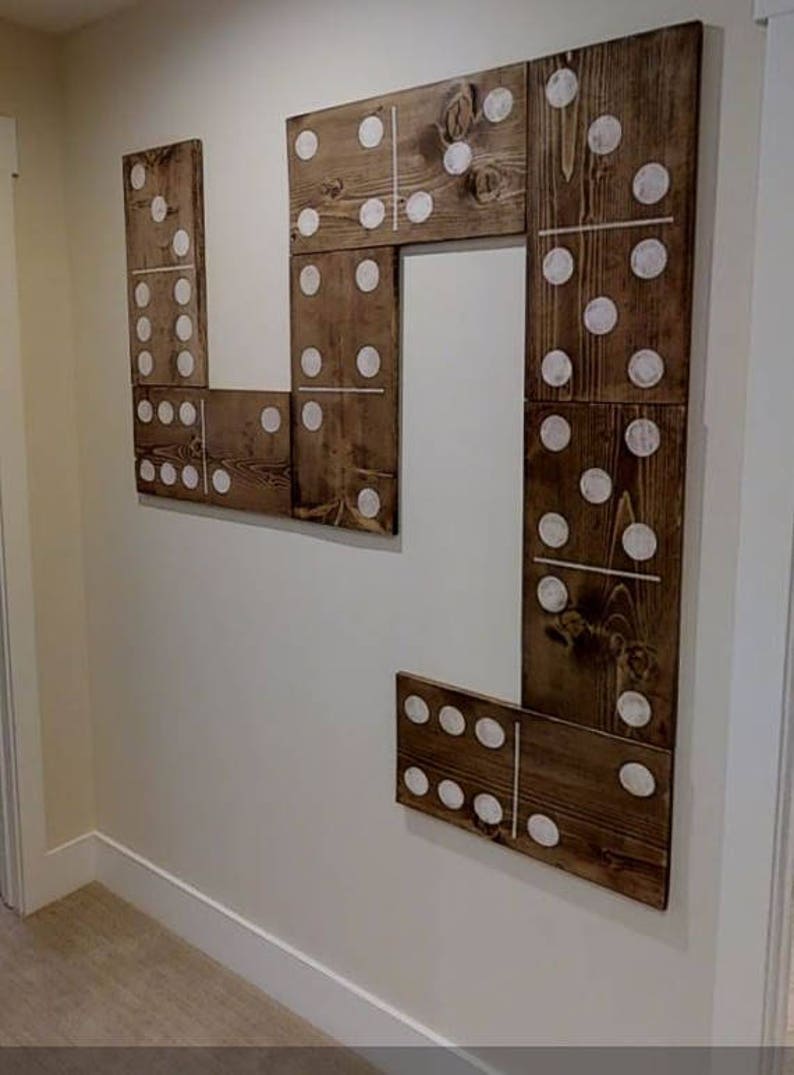 21 inch Giant dominoes wood wall art Domino Wall Sign Game Etsy