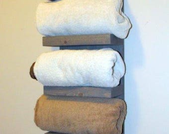 5 Tier Storage, Everyday Towel Rack, Bathroom Towel Rack, Everyday toys Rack, Floating Shelf, Hotel Style, Rustic bathroom towel rack