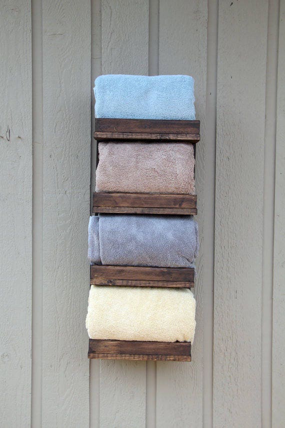 Bathroom Towel Rack 4 Tier Bath Storage Everyday Towel Rack Etsy