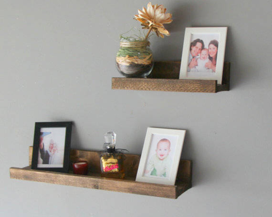 Rustic Floating Shelf Gallery Wall Shelf Rustic Wooden Etsy