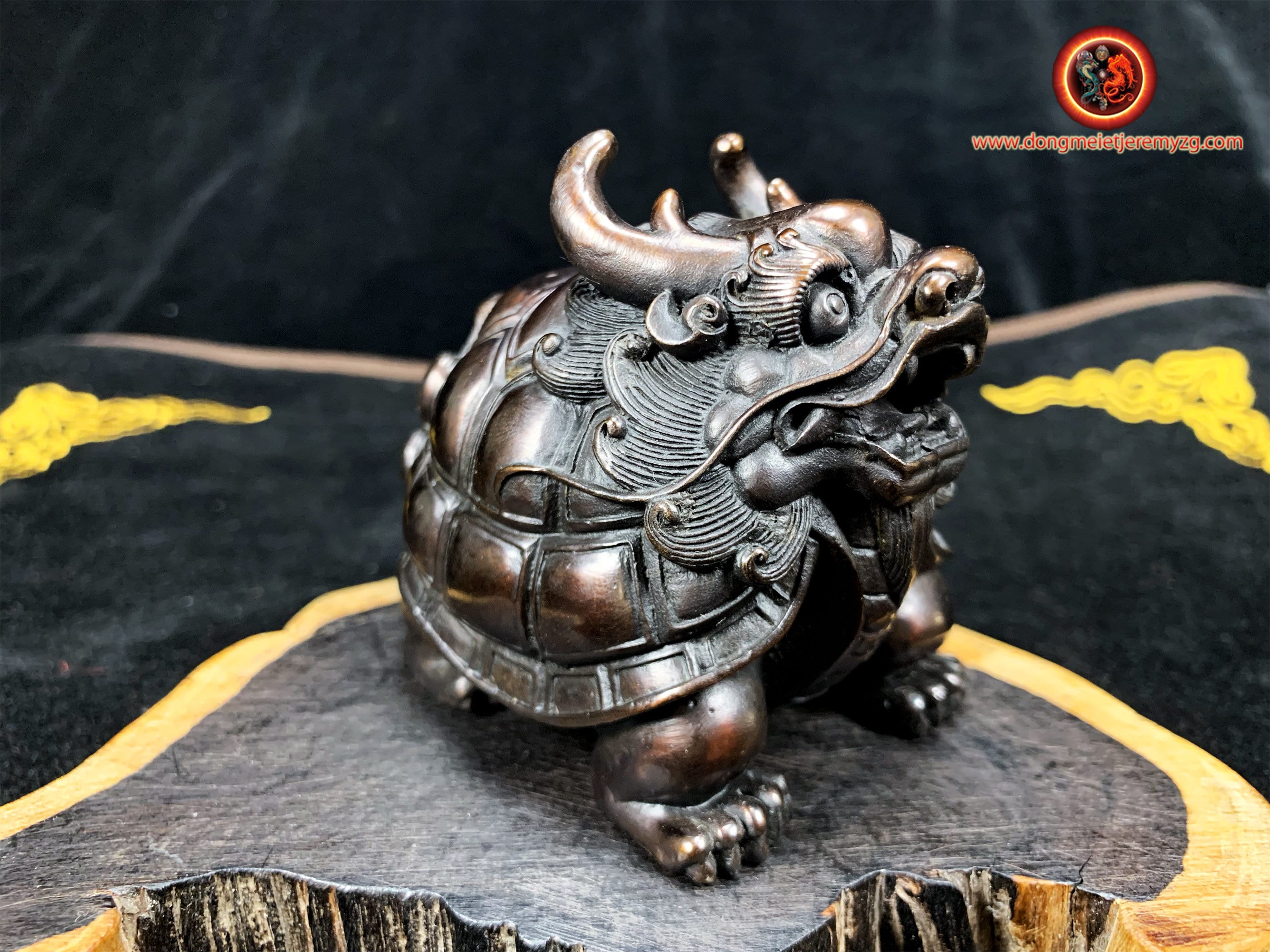 statuette Feng Shui Dragon Tortue, Bixi. Bronze. Attire La Richesse, Réussite Professionnelle, Neutr