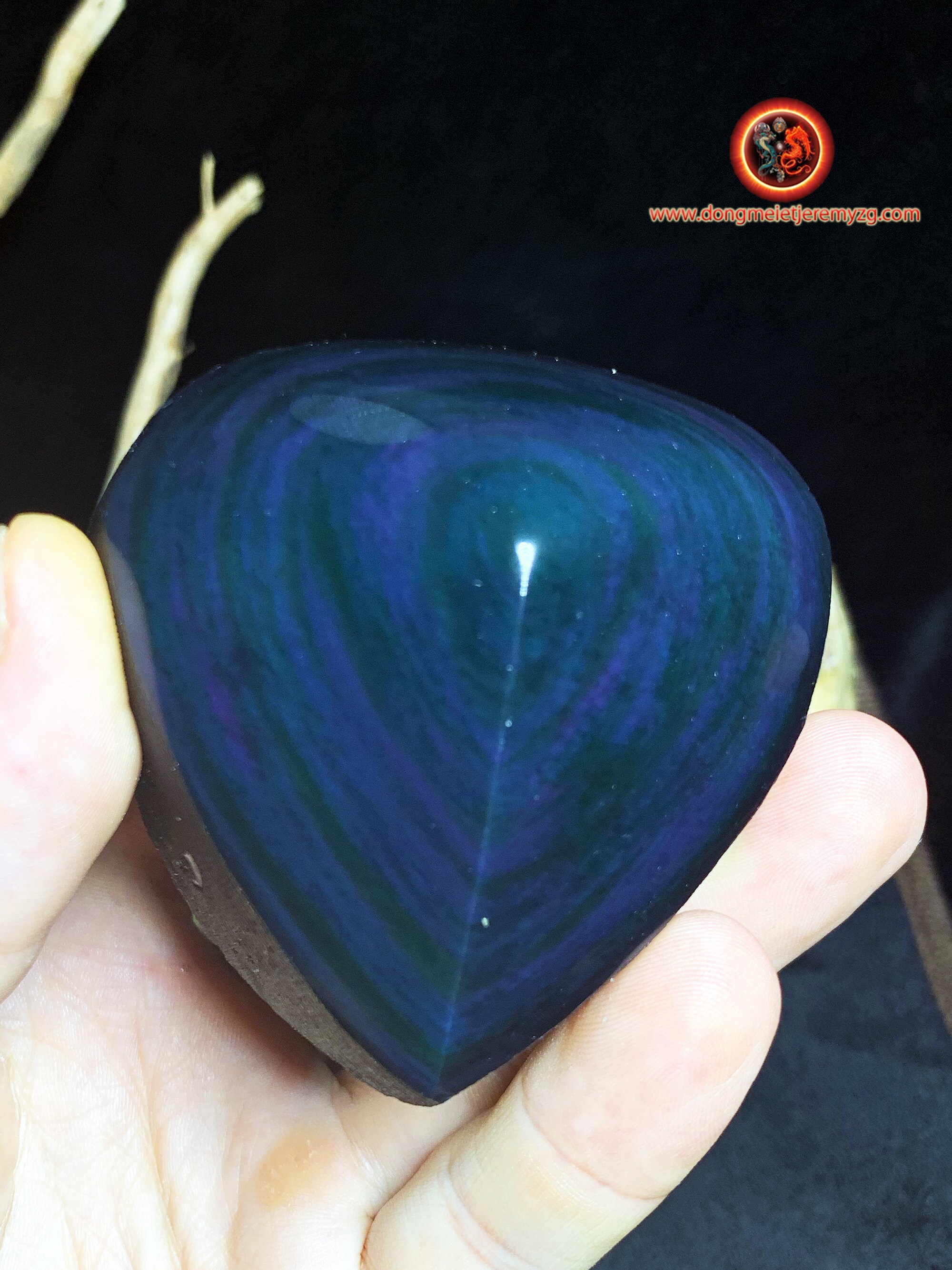 Forme Libre en Obsidienne Oeil Celeste. Semi Brute. 65/68/48 mm 0, 212 Kg. Obsidienne Celeste, Du Me