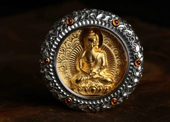 Aparimita Tibet Buddhis Amitabha bronze buddha dragon brass statue mantra