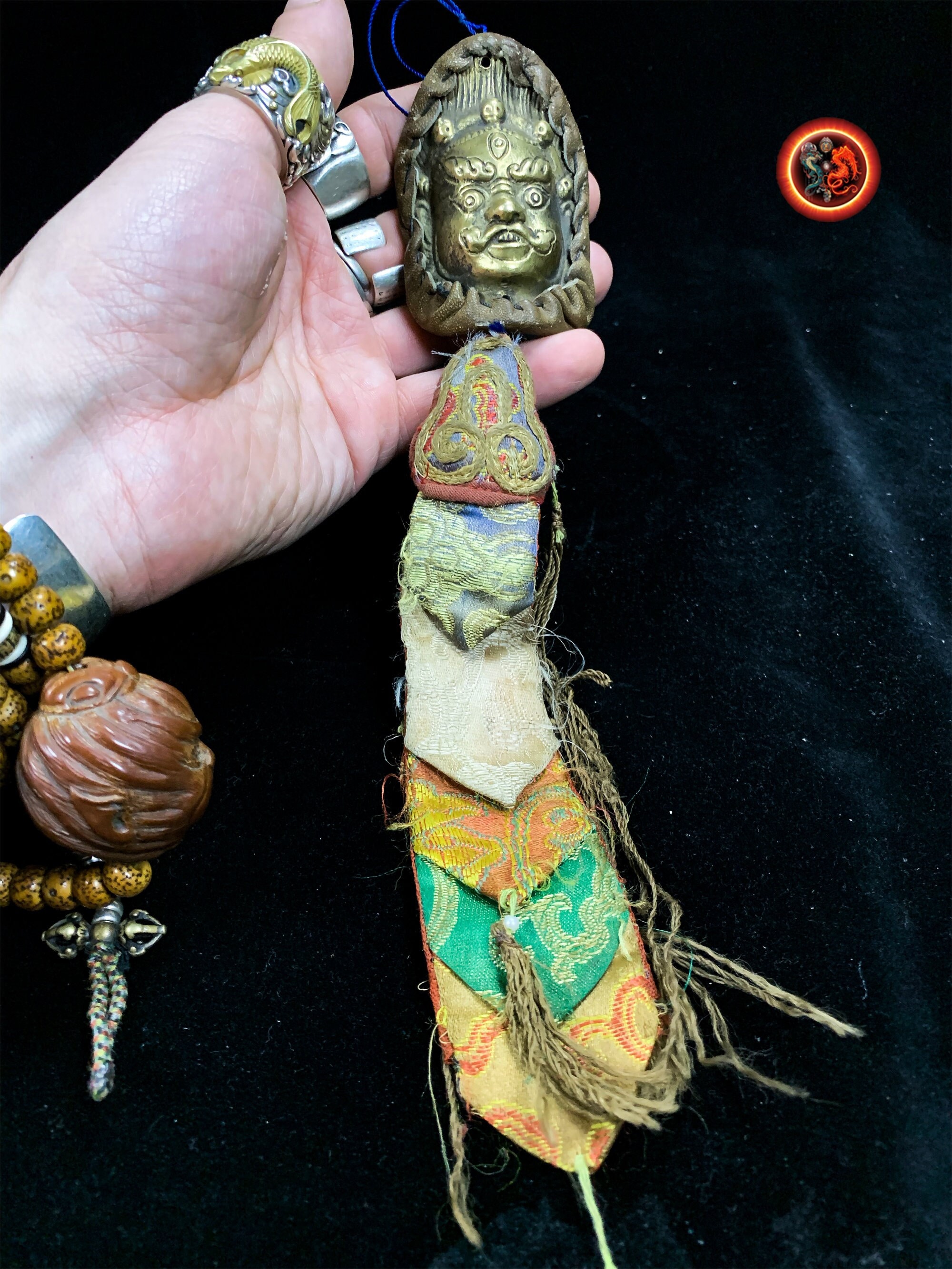 Tete de Vajrapani en Bronze. Bouddha, Bouddhisme Tibet, Deuxième Moitié Du Xxème Siècle Bronze Cercl