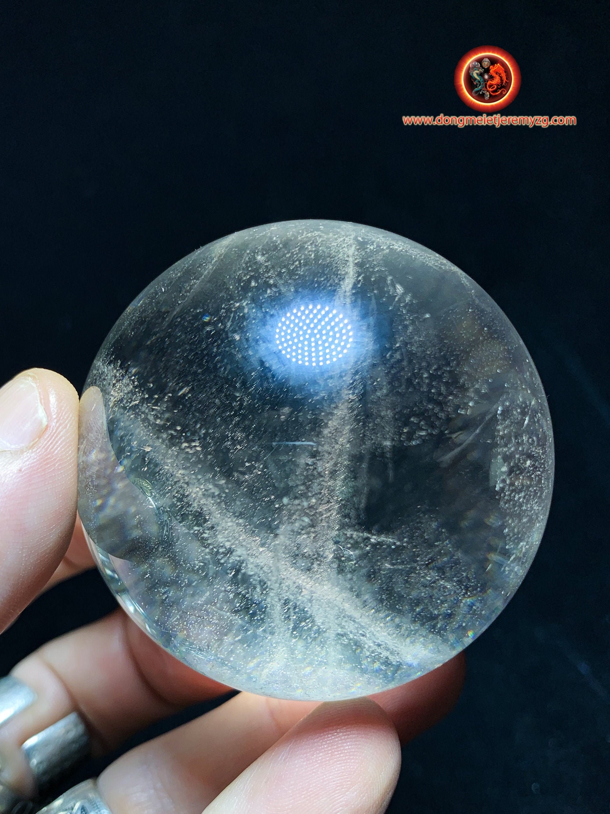 Sphère, Boule de Cristal. Cristal Roche Du Bresil, Qualité Excellente. Beaux Givres en Inclusions. R