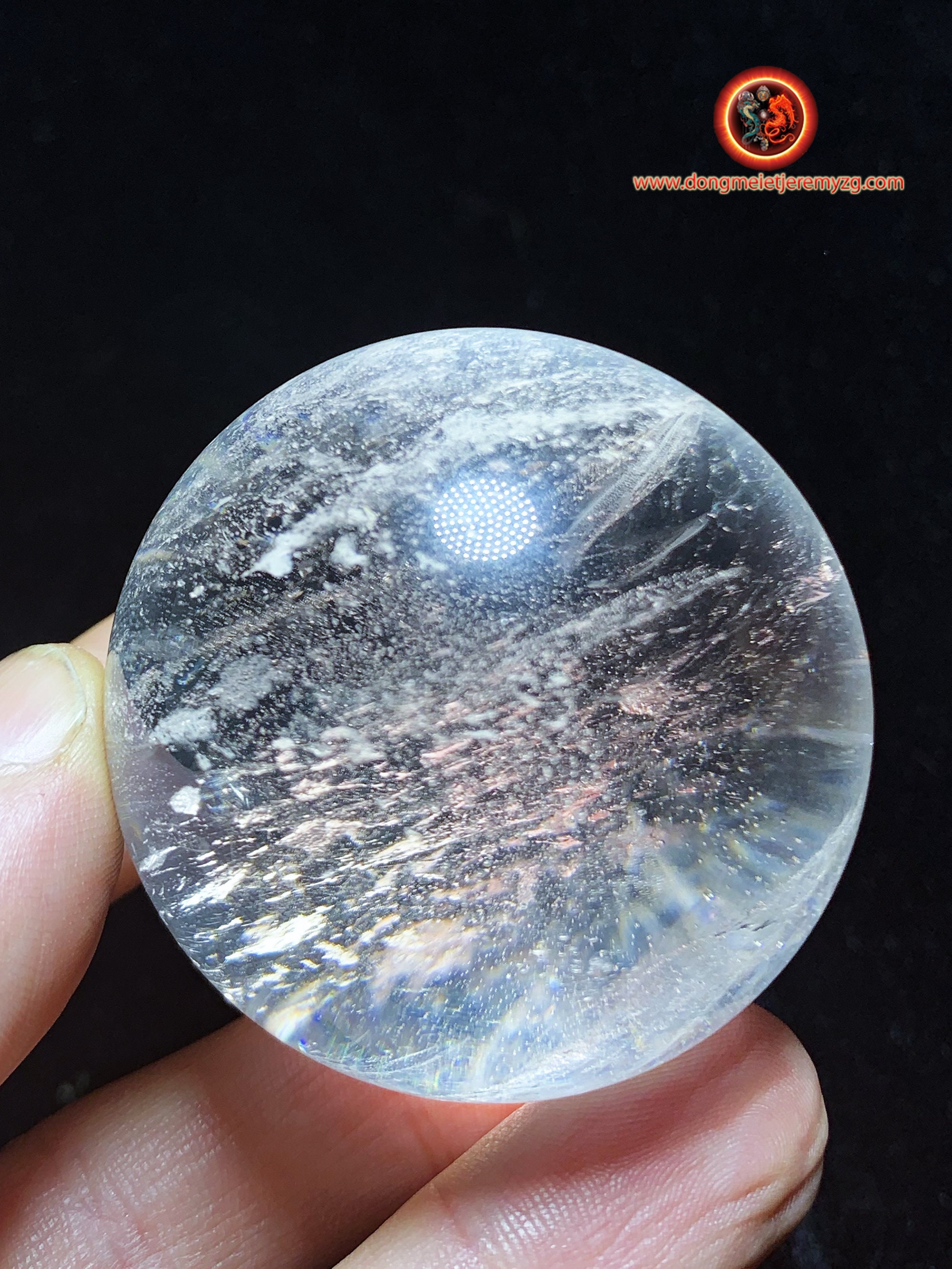 Sphère, Boule de Cristal. Cristal Roche Du Bresil, Qualité Excellente. Beaux Givres en Inclusions. R