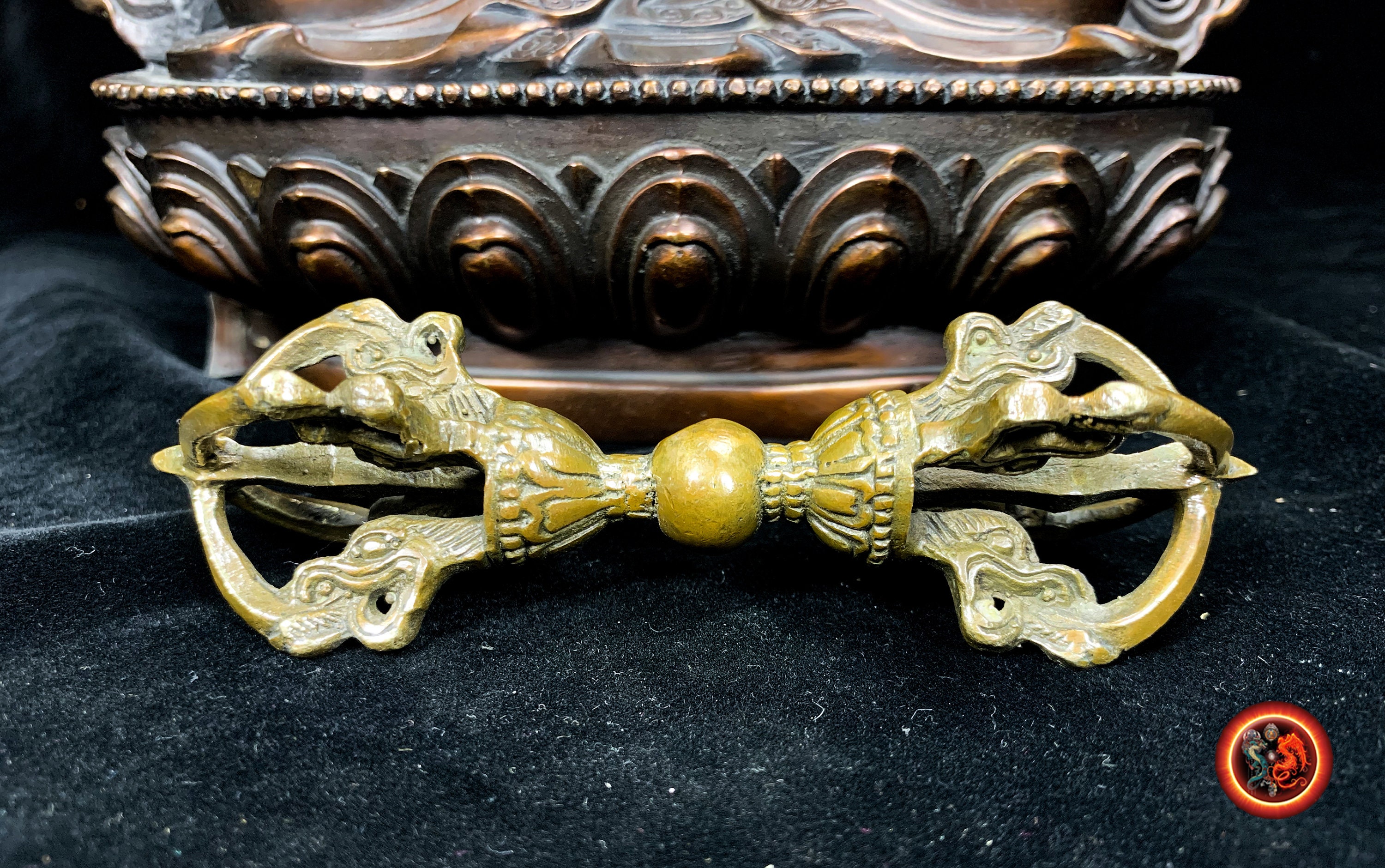 Vajra, Dorje en Bronze Objet Rituel Du Culte Bouddhisme Tibétain et Shingon Japonais, Ésotérique, Va