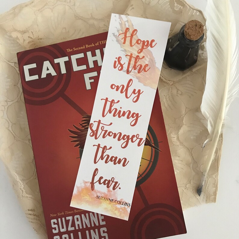 hunger games bookmark katniss bookmark catching fire etsy