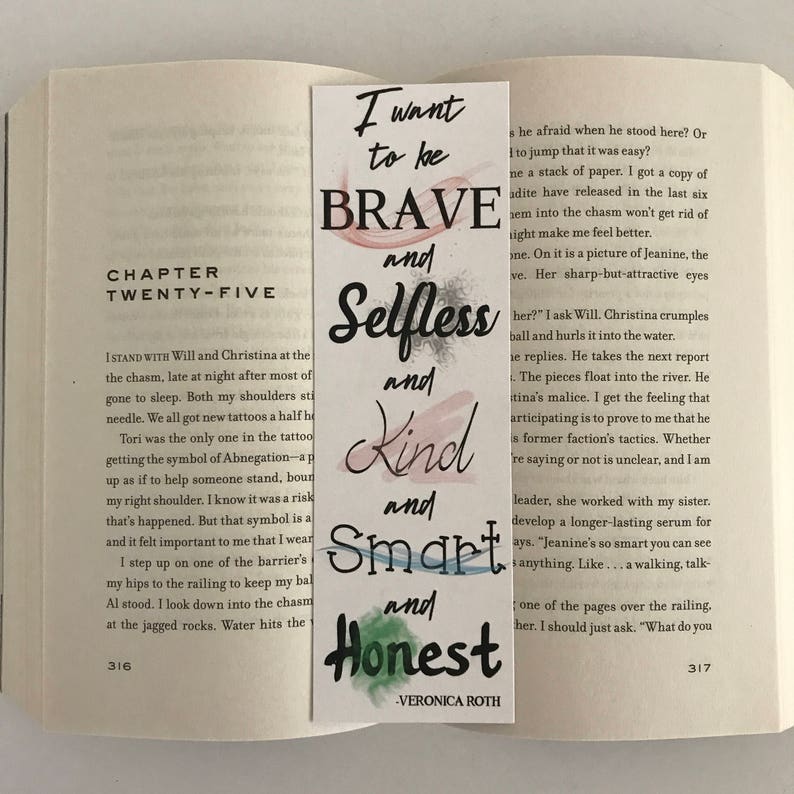 Divergent Bookmark Insurgent Bookmark Allegiant Bookmark Etsy