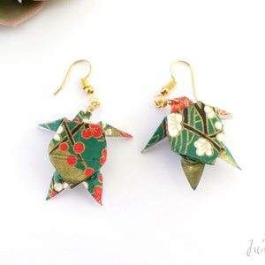 Origami Sea Turtle Earrings