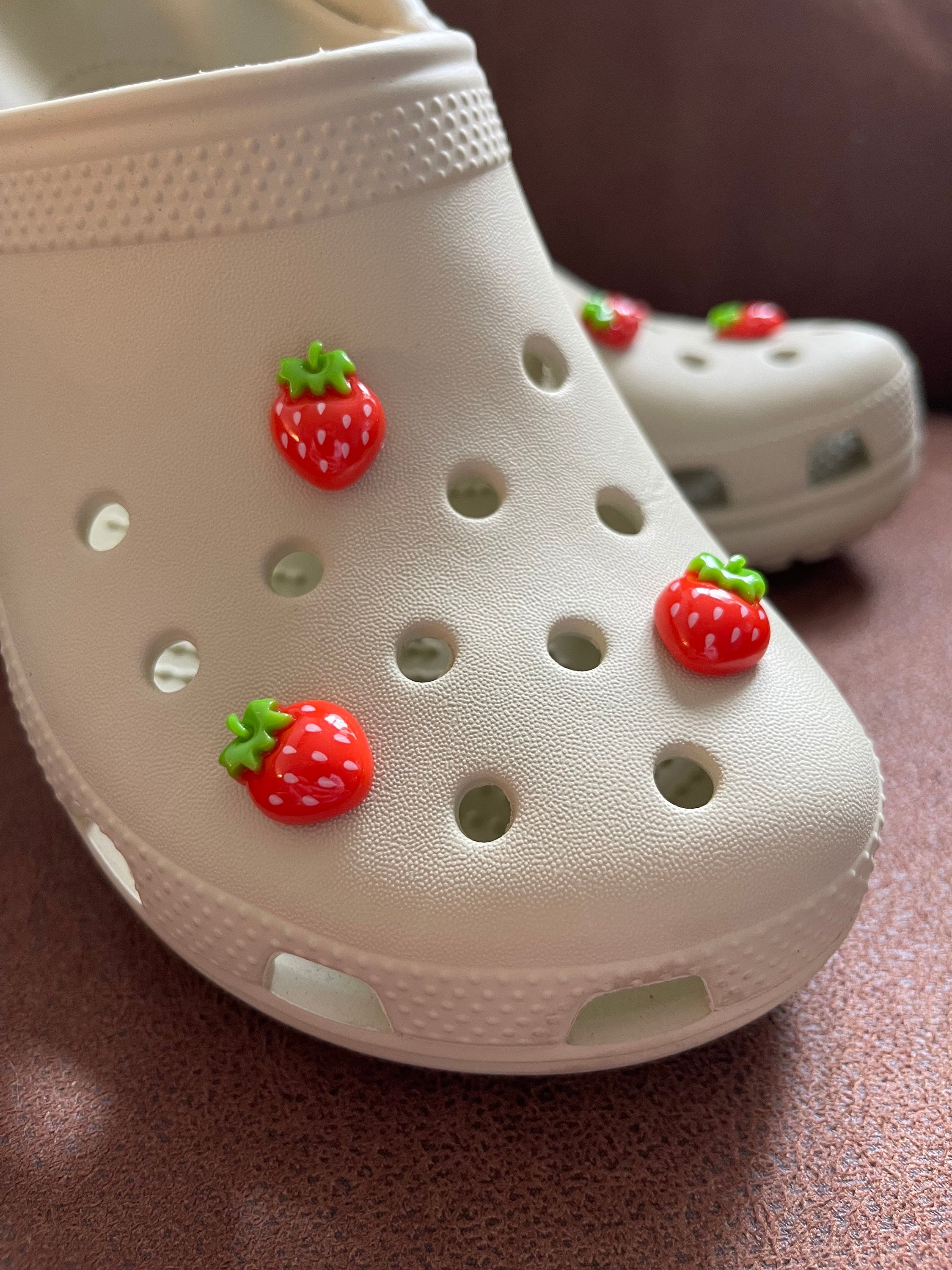 Strawberry croc clog charm