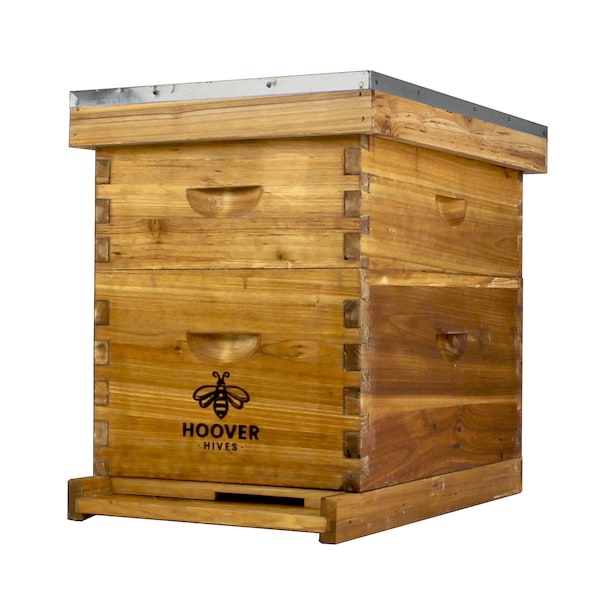 Hoover Hives Wax Coated 8 Frame Beehive - 1 Deep & 1 Medium Bee Box