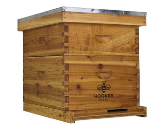 Hoover Hives Wax Coated 10 Frame Beehive - 1 Deep & 1 Medium Bee Box