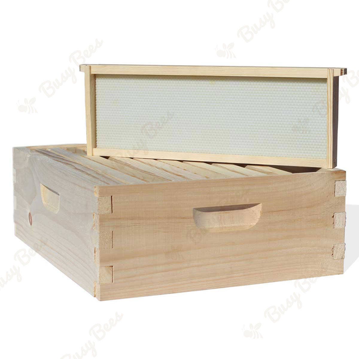 n More Complete 8 Frame Langstroth Bee Hive includes Frames & Foundations LBH08-2D1M Busy Bees 