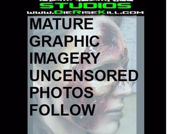Zombie Full Face Latex Prosthetic "Peelio Eglasias" created by DRK Studios