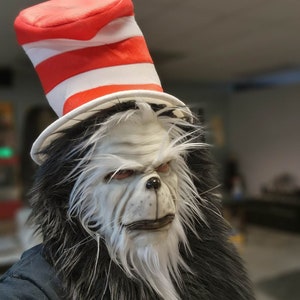 Cat in the Hat inspired Latex Mask