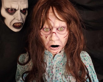 Exorcist inspired Regan and Pazuzu display pieces