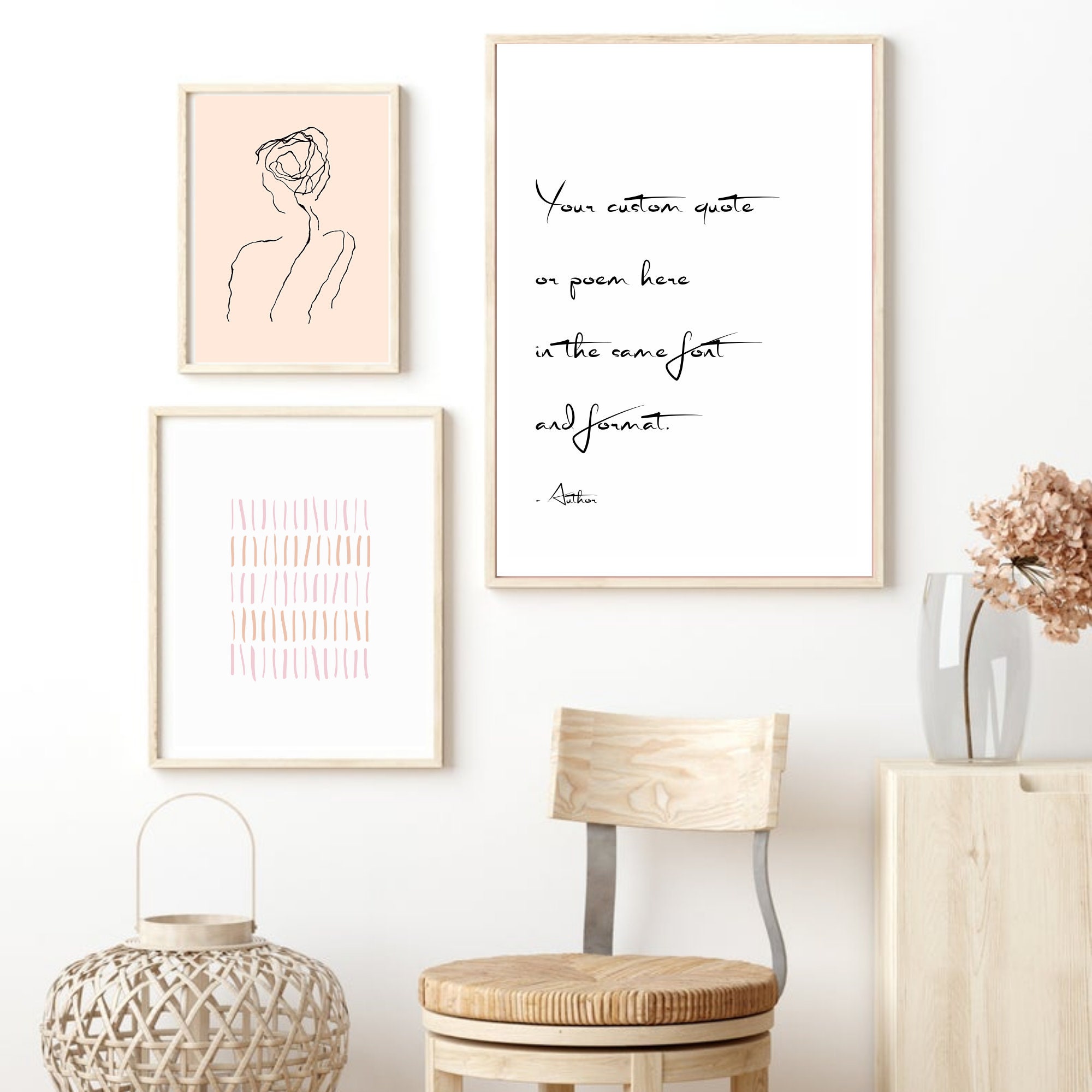 CUSTOM quote poem wall art wall poster digital print modern Etsy