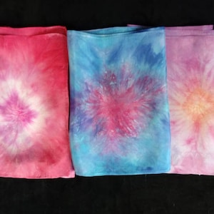 Blooms - lenços 100% seda multicoloridos tingidos à mão