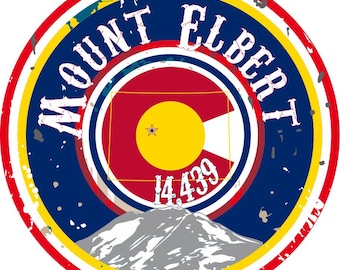 Mt. Elbert, Colorado - High Point Sticker