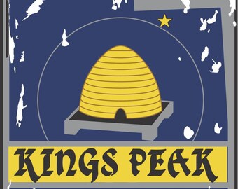 King's Peak, Utah - High Point Sticker
