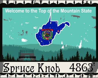 Spruce Knob, West Virginia - High Point Sticker