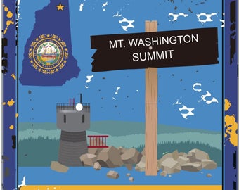 Mt. Washington, New Hampshire - High Point Sticker