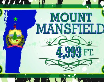 Mt. Mansfield, Vermont - High Point Sticker