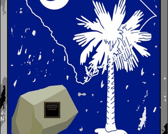 Sassafras Mountain, South Carolina - High Point Sticker