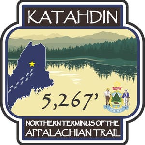 Mt. Katahdin, Maine - High Point Sticker