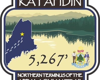 Mt. Katahdin, Maine - High Point Sticker