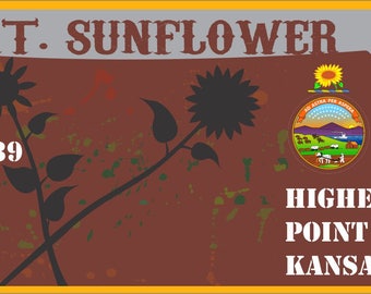 Mt. Sunflower, Kansas - High Point Sticker
