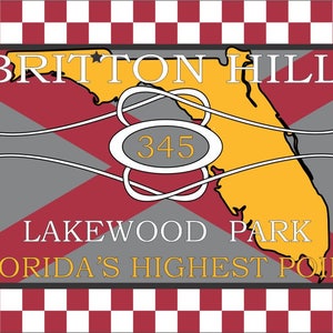 La collina di Britton, Florida - alto punto Sticker
