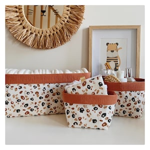 Baby storage basket / fabric storage basket / baby pocket / basket / reversible storage basket