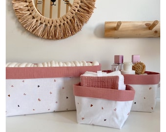 Storage baskets / diaper basket / changing table storage / heart storage basket / wipes basket