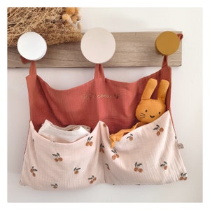 Pajama storage / Blanket storage / Baby pajama storage / Bed organizer / Baby bed pocket