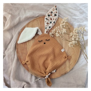 Cotton gauze comforter / Flat comforter / Baby girl comforter / Baby boy comforter / Rabbit comforter