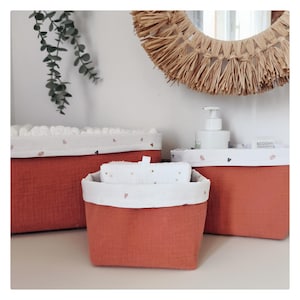 3er Set Baby Aufbewahrungskörbe / Stoffkörbe für Wickeltische / Windelaufbewahrung / Korb für waschbare Tücher