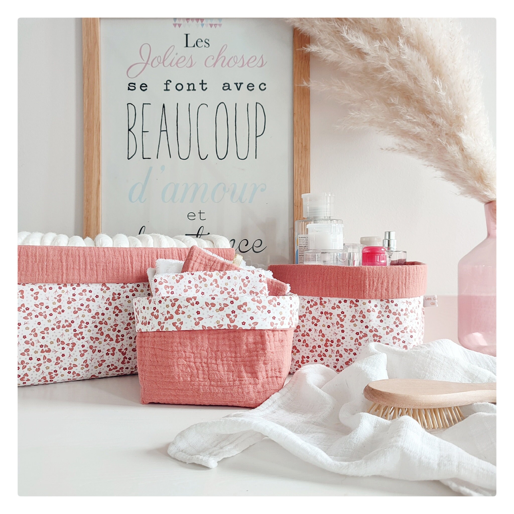 Lot de 3 Paniers Rangement /Paniers à Couches