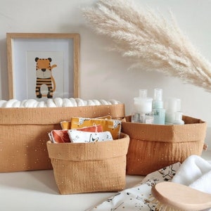 Set of 3 storage baskets / diaper basket / baby room baskets image 2