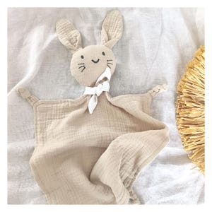 Rabbit comforter/ Cotton gauze comforter/ Flat comforter/ Beige comforter