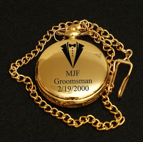 Men's Pocket Watch custom grooms gift idea mens wedding Etsy