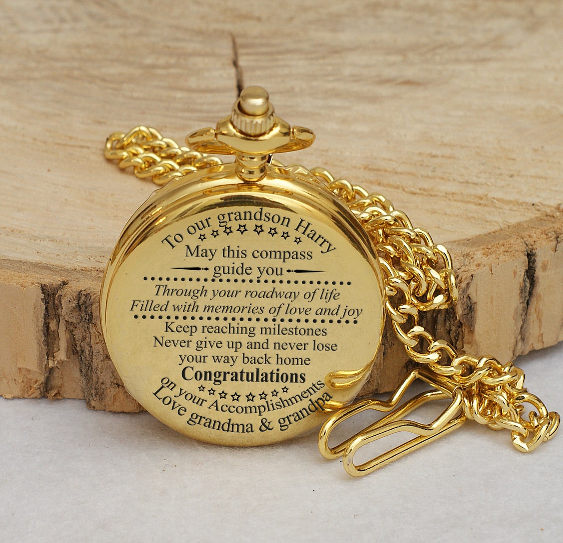 Grandson Graduation Gift Engraved Grandson Graduation Pocket Etsy